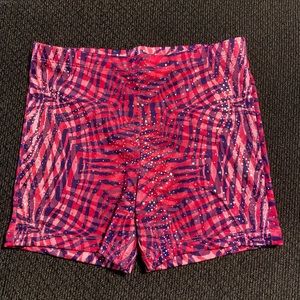 Danskin now Girls Gymnastic Dance Bike Shorts L 10-12